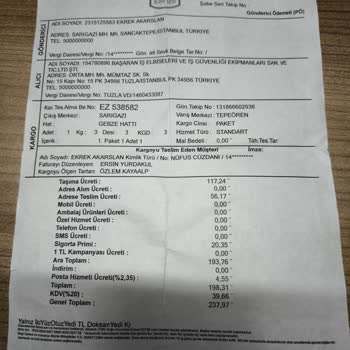 Kayıp Kargo Ve Geri Ödeme Beklentisi