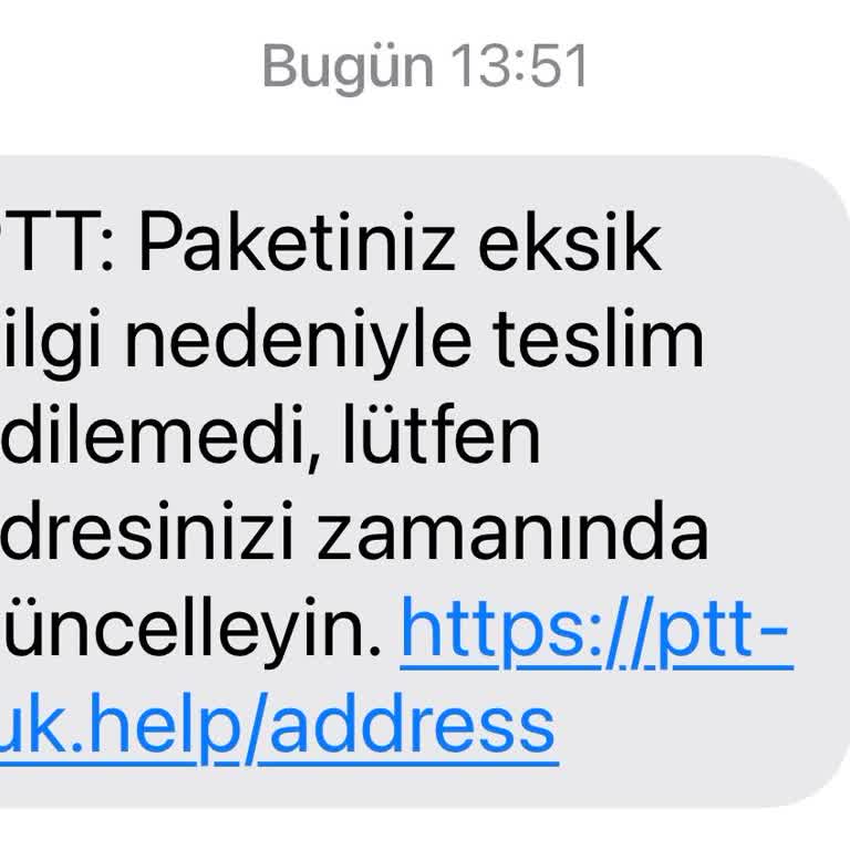 PTT'den Gelen Şüpheli Mesaj Ve Kişisel Bilgi Kullanımı