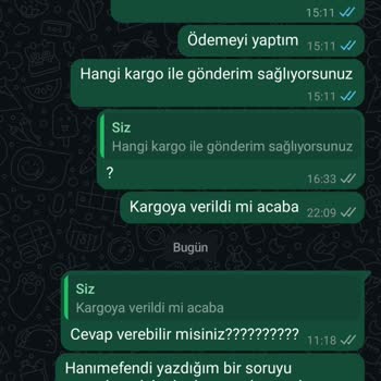 WhatsApp Üzerinden Sipariş Sorunu