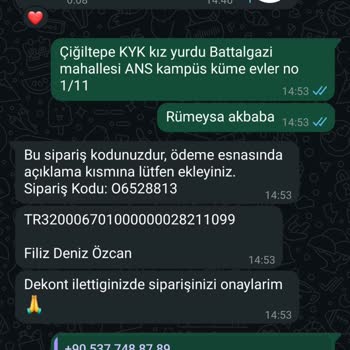 WhatsApp Üzerinden Sipariş Sorunu