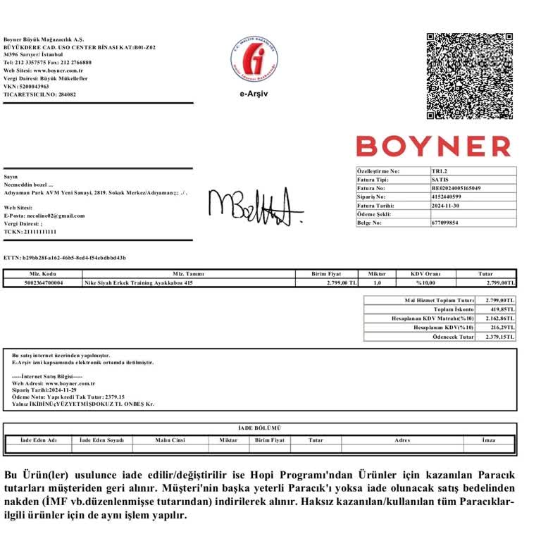 Boyner'den Aldığım Ayakkabının Kalite Sorunları Ve Destek Eksikliği