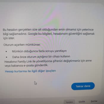 Gmail Şifre Sıfırlama Sürecinde Çıkmaz Sokak