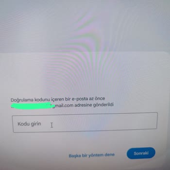 Gmail Şifre Sıfırlama Sürecinde Çıkmaz Sokak