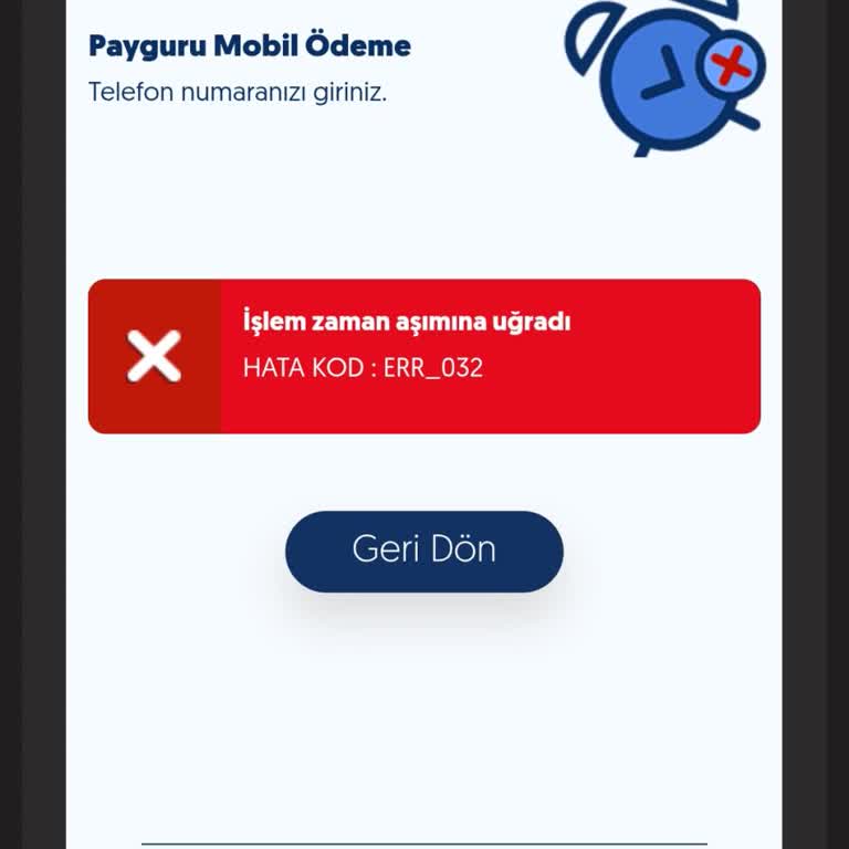 Ödeme İşlemi Zaman Aşımı Sorunu