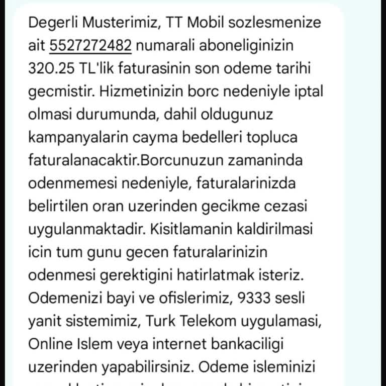 Yanlış Kişiye Gönderilen Borç Bildirimleri: Müşteri Hizmetlerinden Çözüm Bekliyorum