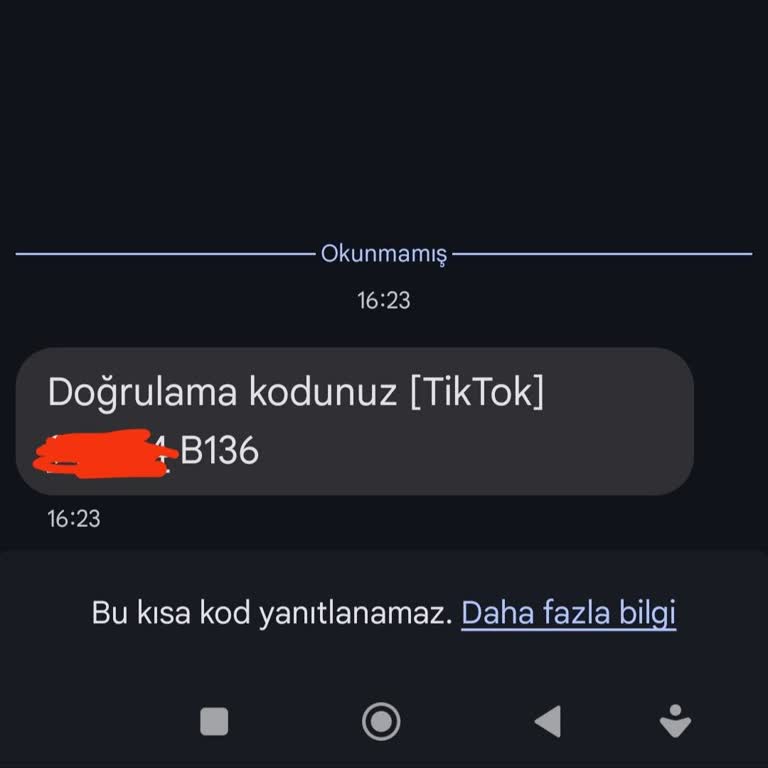 TikTok Hesabı Olmadan Gönderilen Doğrulama Kodu Sorunu