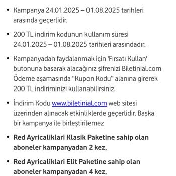 Vodafone Red Kampanyasında Yanıltıcı İndirim Kuponu