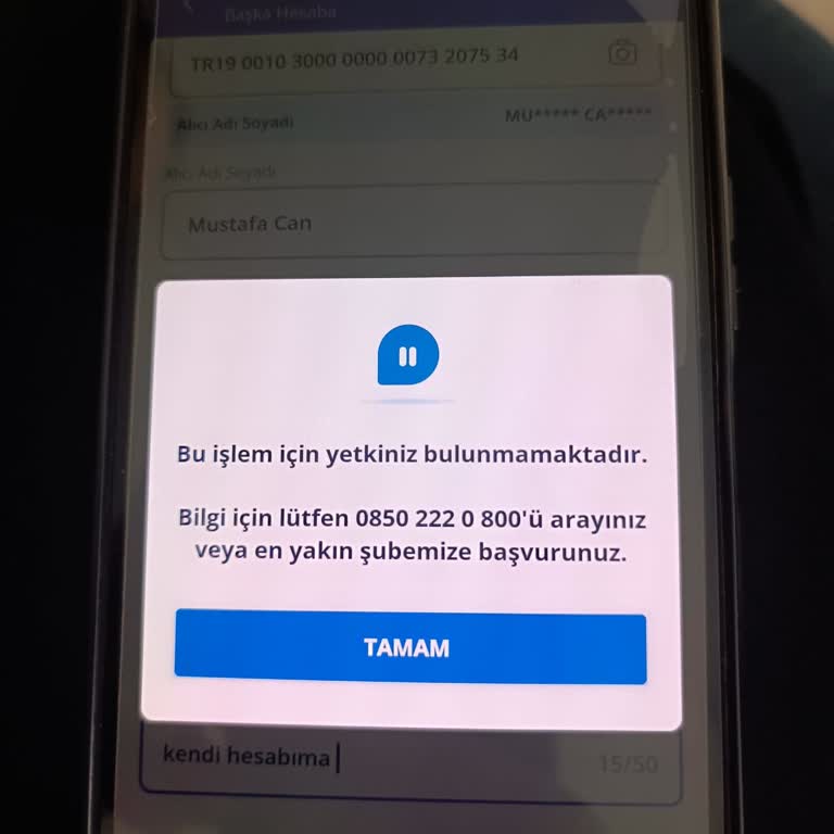 Denizbank Para Transferi Yetki Sorunu