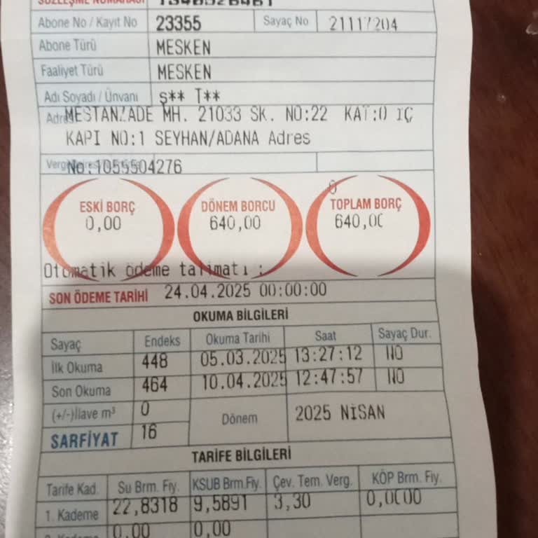 Adana Su Faturası Şoku: Fazla Ücret İadesi Bekleniyor