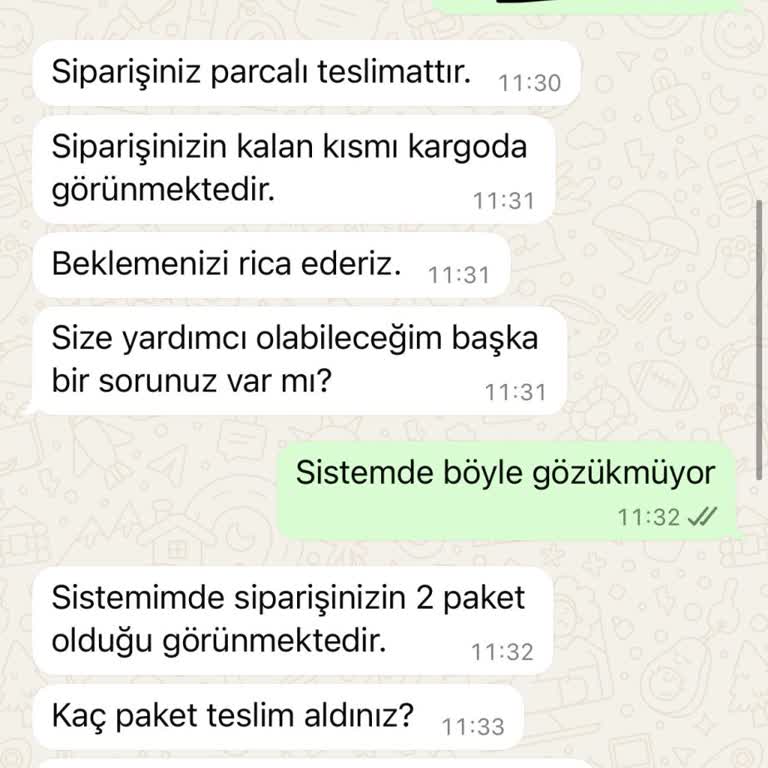 Eksik Teslimat Ve Yanlış Bilgilendirme Sorunu