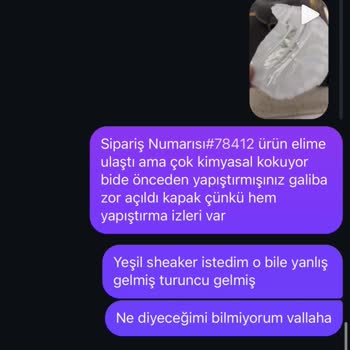 Siparişte Kimyasal Koku Ve Yanlış Ürün Rengi Sorunu