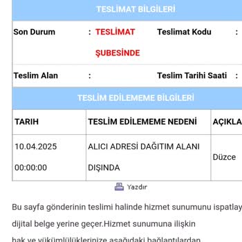 Aras Kargo Yerköy Şubesi'nin Teslimat Sorunları Ve Kasıtlı Muamele İddiası