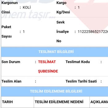 Aras Kargo Yerköy Şubesi'nin Teslimat Sorunları Ve Kasıtlı Muamele İddiası