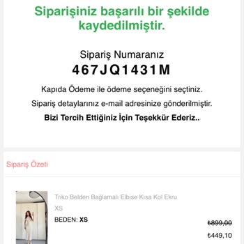 Eksik Gönderilen Sipariş Ve İade Talebi