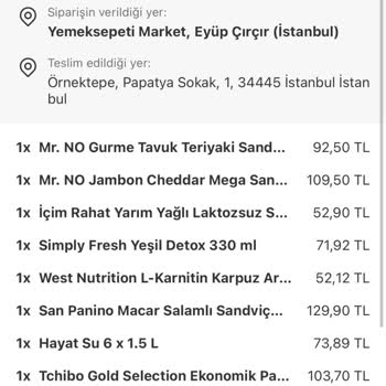 Yemeksepeti Market Siparişim Teslim Edilmedi, Para İadesi Bekliyorum