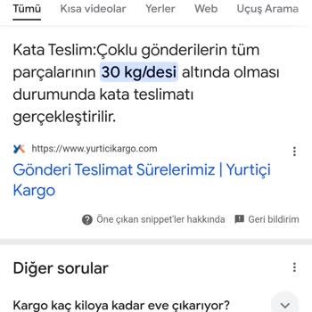 Yurtiçi Kargo Eve Teslim Şartlarında 30 Kg Yazıyor Ama 25.5 Kg'ı Eve Getirmiyor