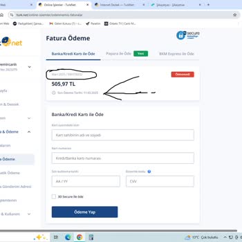 TurkNet Fatura Ve İnternet Hizmeti Sorunları