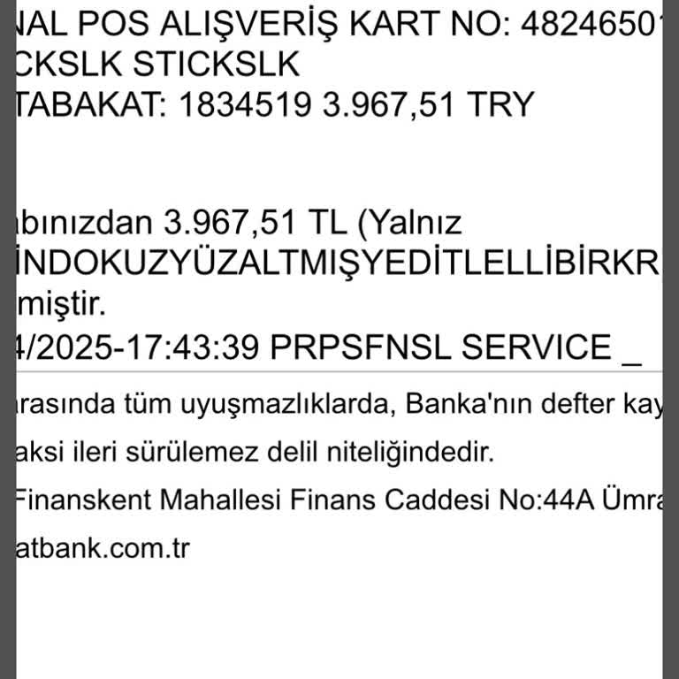 Ücret İadesi İçin Acil Yardım Talebi