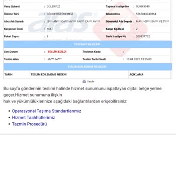 Kayıp Sipariş: Teslim Edilmediği Halde Teslim Edildi Görünüyor