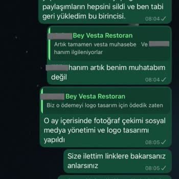 Vesta Grup: Ödeme Yapılmayan Hizmet Ve İletişimsizlik