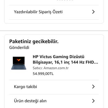 Amazon'dan Alınan Laptopun Teslim Edilmemesi Ve Para İadesi Zorlaması