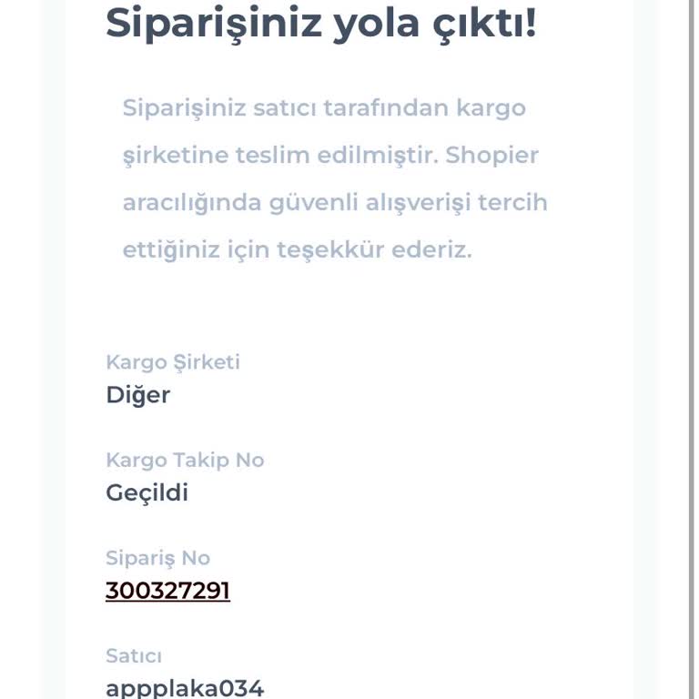 Satıcıdan Yanıltıcı Sipariş Deneyimi