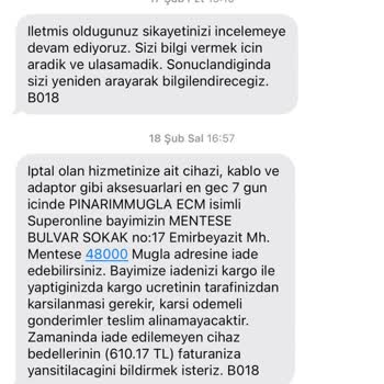 Superonline İle Yanıltıcı Fatura Ve İade Sorunu