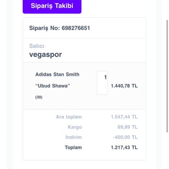 Vega Spor'dan Aldığım Ayakkabılar Hala Ulaşmadı