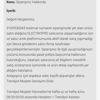 Trendyol'dan Aldığım Macbook'un Faturası Gelmedi