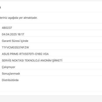 Yüksek Fiyatlı Bilgisayarın Ekran Kartı Sorunu Çözülmüyor!