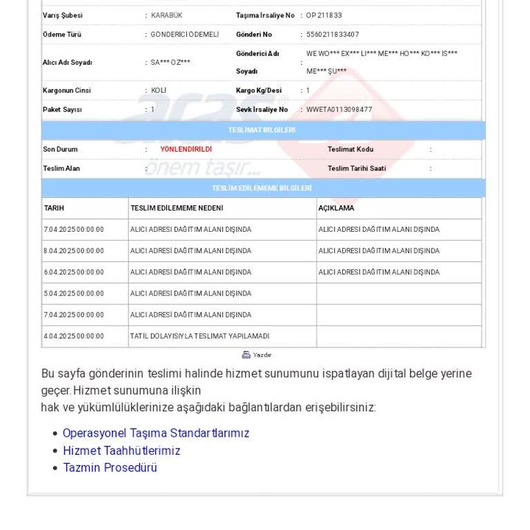 Kargo Bayram Tatilinde Karabük'te Kaldı