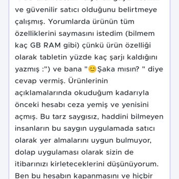 Saygısız Satıcı Ve Eksik Ürün Bilgisi Şikayeti