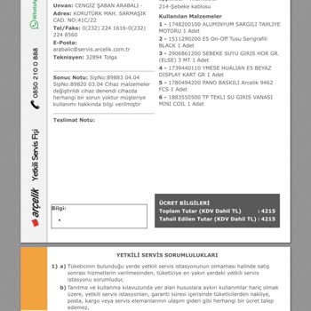 Yanlış Fatura Ve Bozuk Ürün Sorunu