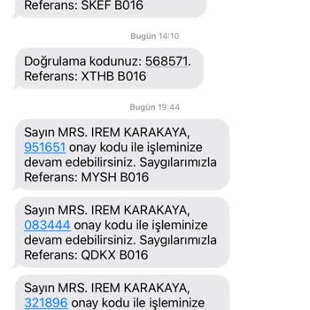 Bilinmeyen İşlemler İçin Gelen OTP Mesajları
