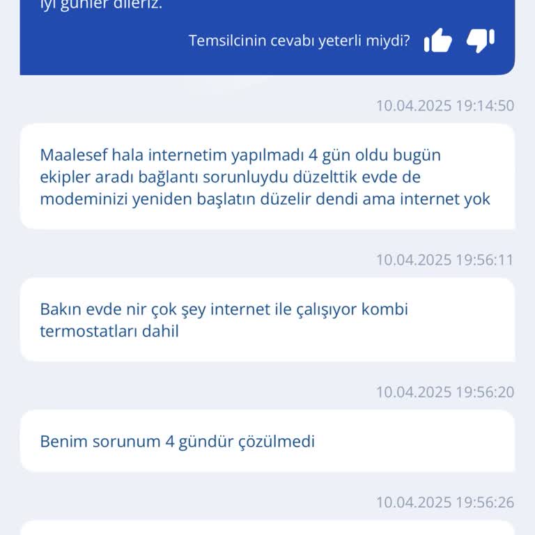 TurkNet İle Sürekli Kesinti Ve İlgisizlik