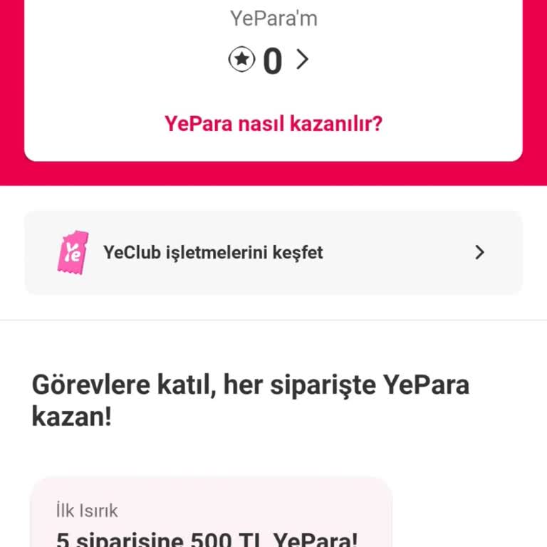 Yemeksepeti Puanları Neden Verilmiyor