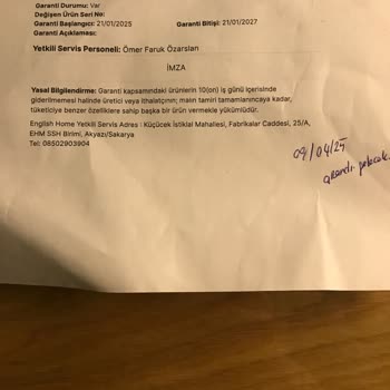 Garanti Kapsamında Çözülmeyen Blender Sorunu
