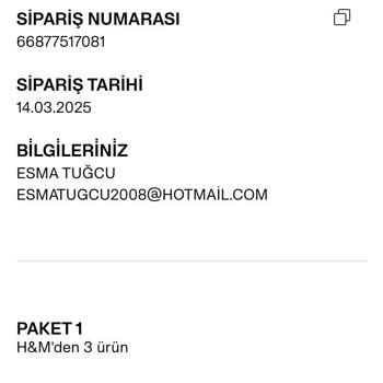 H&M Online Siparişlerim Teslim Edilmedi Ve İade Süreci Sorunu