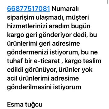 H&M Online Siparişlerim Teslim Edilmedi Ve İade Süreci Sorunu