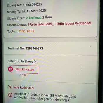 Kullanılmış Ürün İadesi Reddedildi