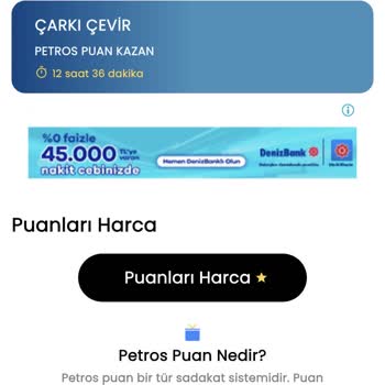 Petros App Puanlarının Karşılıksız Kalması