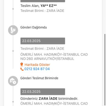 Zara İade Sürecinde Mağduriyet Ve İletişim Sorunları