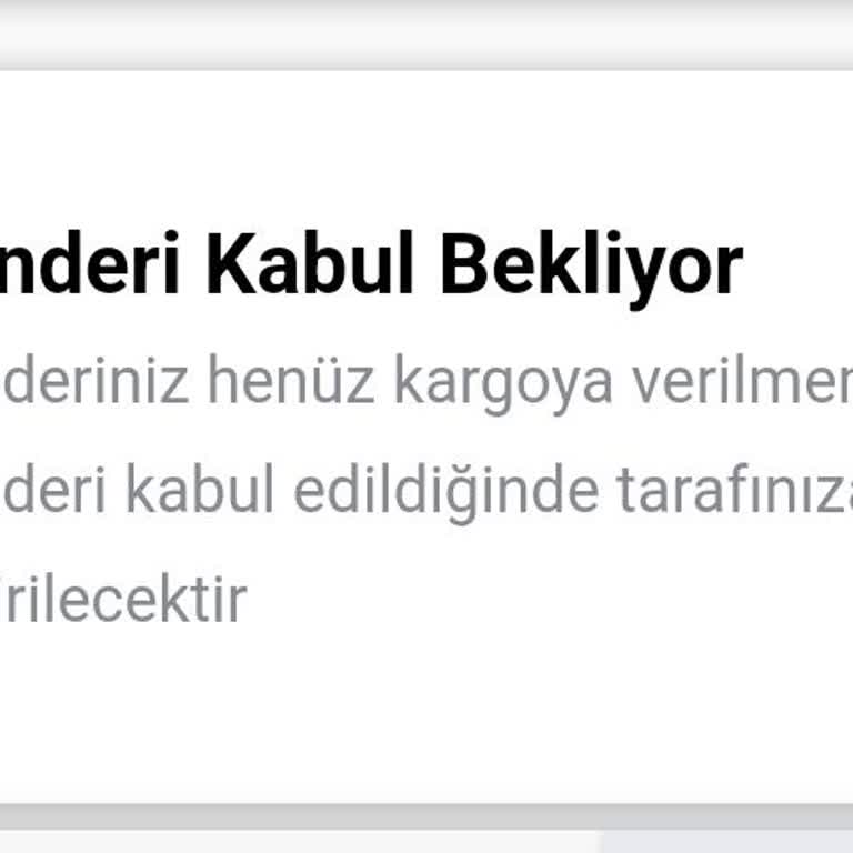 Geciken Sipariş Ve Yetersiz Bilgilendirme