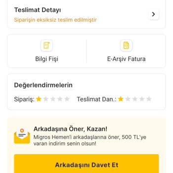 Migros Hemen'de Eksik Ürün Sorunu Ve Yanıltıcı Teslimat