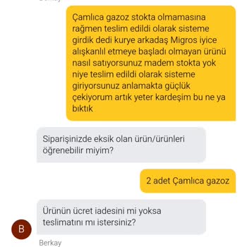 Migros Hemen'de Eksik Ürün Sorunu Ve Yanıltıcı Teslimat