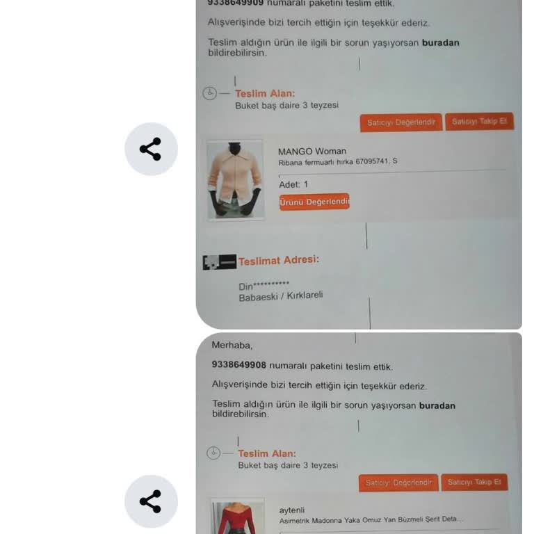Trendyol'da Yanlış Adrese Teslimat Ve İletişim Sorunları