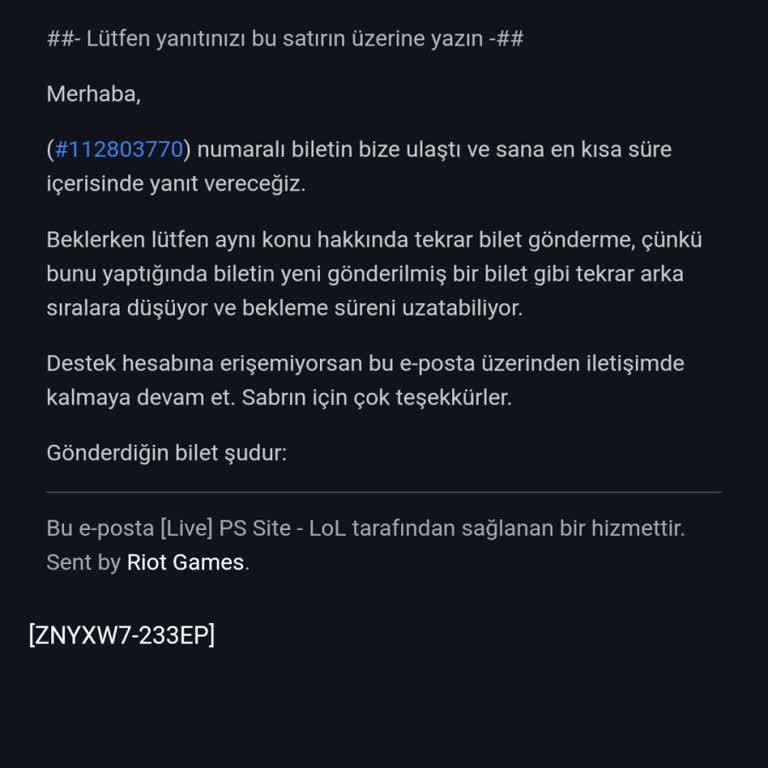 Çalınan Hesap Ve Geciken Destek