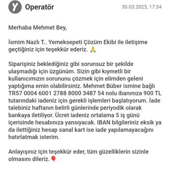 Yanlış Gelen Sipariş Ve Geciken Para İadesi