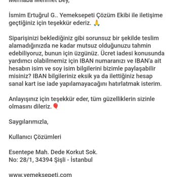 Yanlış Gelen Sipariş Ve Geciken Para İadesi