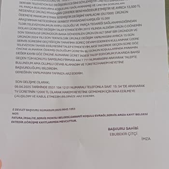 Samsung TV Ekran Sorunu Ve Müşteri Hizmetleri Mağduriyeti